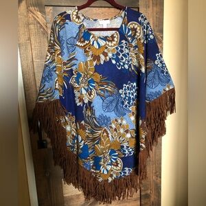 Super soft brushed knit poncho/topper by Susan Graver